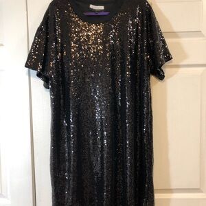 Calvin Klein Black Sequin Dress